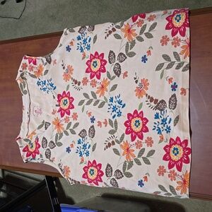 Women's Floral Flower XL Tanktop